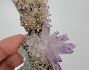 Extraordinary New Find Amethyst Flower On Matrix w/ Unreal Color & Clarity From Piedra Parada Veracruz, Mexico