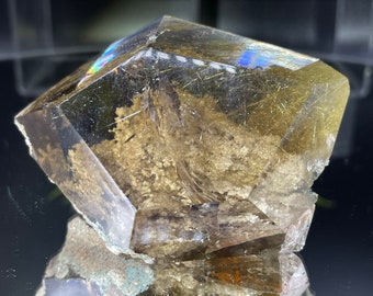 Rare, World Class 3.5&quot; Quartz Infused w/ Vibrant Rutile & Spectacular Unseen Quality From New Find In Novo Horizonte. MG, Brazil.