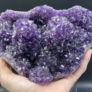 Gorgeous XXL 8.5&quot; Super AA Quality Amethyst Stalactite Formation. Unseen Gemmy Nature & Phantoms. Artigas, Uruguay.