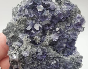 福建省産　タンザナイトカラー　フローライト 中国産タンザナイトカラーフローライト7｜ファインミネラル