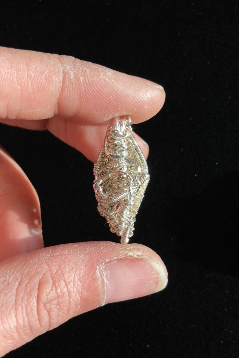 Silver Wire Wrap w Blue Zircon /& Topaz FREE SHIPPING!!
