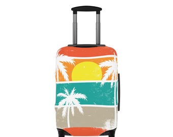 Tropical Palm Tree Luggage Cover: Beach Vacation Suitcase Protector