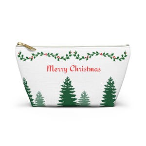 Merry Christmas Accessory Pouch: Festive Holiday Makeup Bag