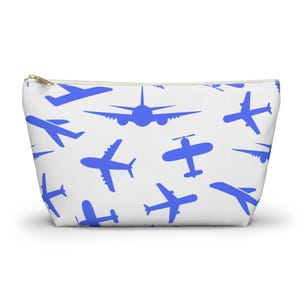 Vintage Airplane Accessory Pouch, Travel Essentials Bag, Makeup Organizer, Gift for Aviation Lovers, Air Travel Accessory