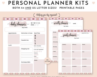 planner pack planner kit daily planner printable to do etsy