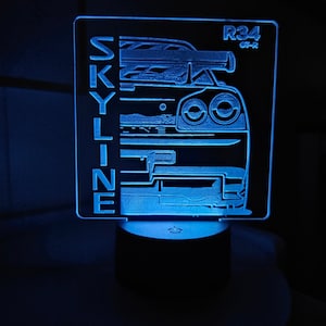 Nissan GTR Skyline LED Light| JDM gaming night light| Custom night light lamp| Room decor | Desk light