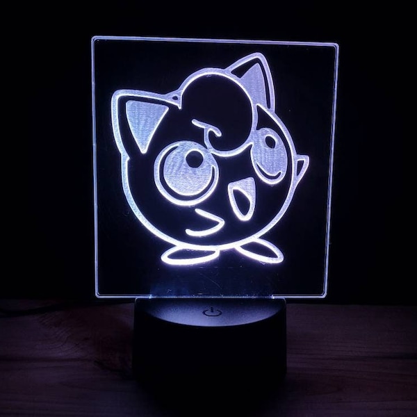 Inspired Jigglypuff l.e.d light| room decoration| Jigglypuff decor | kids room decor| gift nightlight | Pokemon night light