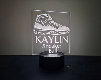 Sneaker J 11 LED Light centerpieces| sneaker ball centerpieces| sneaker gala decor| party event decorations| sneaker party personalized