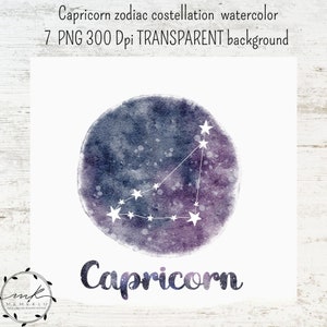 ZODIAC PNG, zodiac illustration , Capricorn png, Capricorn constellations, Zodiac Celestial watercolor, Stars Clipart png, download zodiac