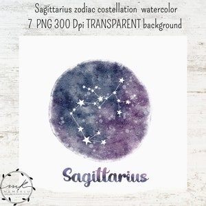 ZODIAC PNG, zodiac illustration , Sagittarius png, Sagittarius constellations, Zodiac Celestial watercolor, Stars Clipart png, clipart
