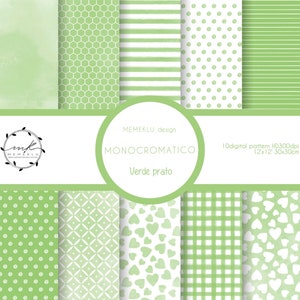 MONOCHROME Digital Paper Pack, green Digital Papers, Scrapbooking Paper, Digital Download, seamless watercolor pattern, printable