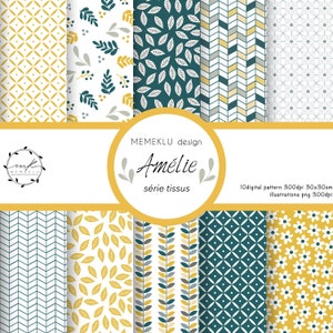 Floral vintage Digital Paper Set, Seamless Textures, Flower Patterns, Spring Backgrounds, Boho Patterns, Printable, seamless digital paper,