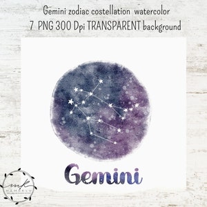 ZODIAC PNG, gemini illustration , gemini png, gemini constellations, Zodiac Celestial watercolor, Stars Clipart png, download zodiac