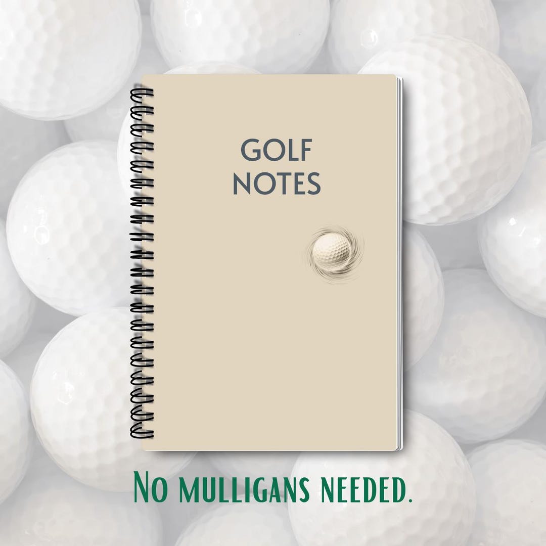 Golf Notes Spiral Notebook | Golf Ball Design - Etsy