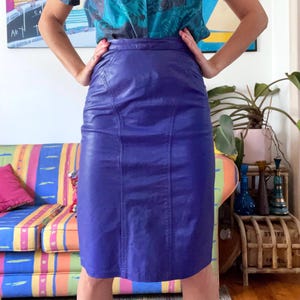 RAR Vintage 80er Jahre Echtleder Lila Rock | Statement Stück |