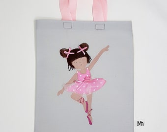 Ballerina tote bag for girls, gift for ballerinas, Dancers mini tote bag, toddler purse