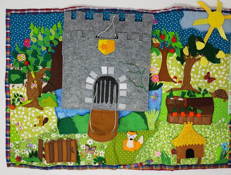 Castle Play Mat Roll Up Quiet Play Mat Quiet Book Etsy