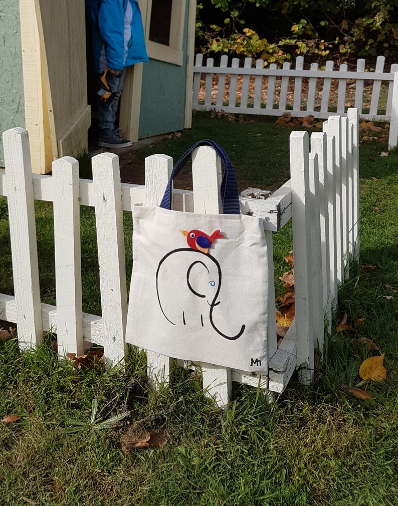 Elephant Bag, Gift for Young Animal Lovers , Mini Tote Bag, Toddler Purse Etsy