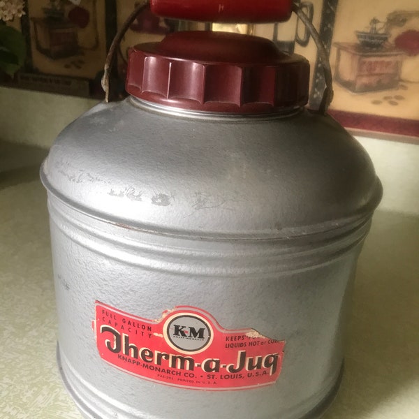 Vintage Therm-A-Jug Hot/Cold One Gallon Thermos, Knapp -Monarch Co