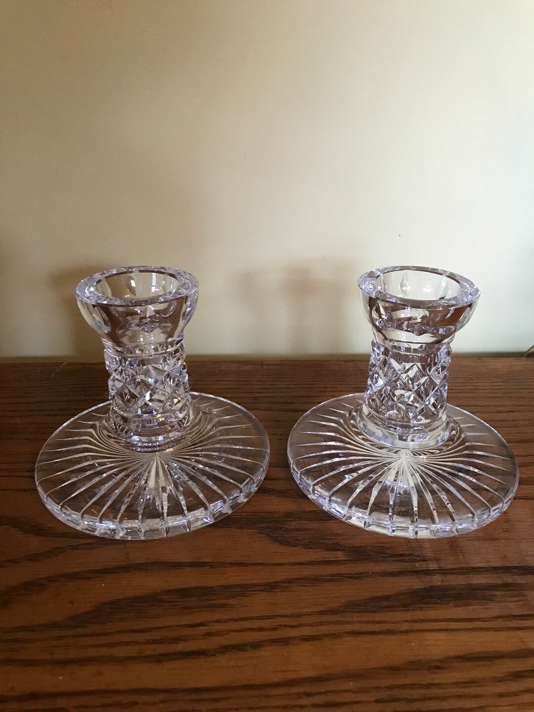 Vintage Pair of Waterford Candle Holders Etsy