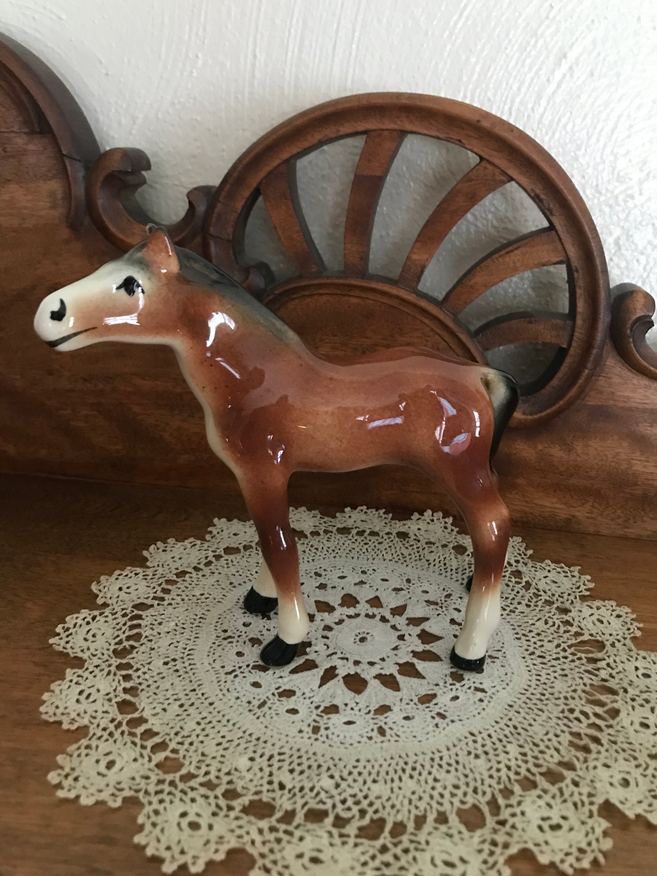 Vintage Bone China Bay Horse Figurine