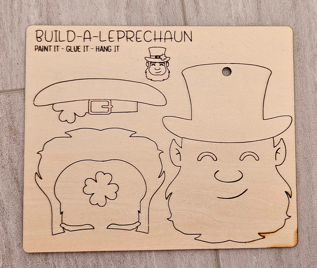 Kids Build a Leprechaun Craft Kit - Etsy