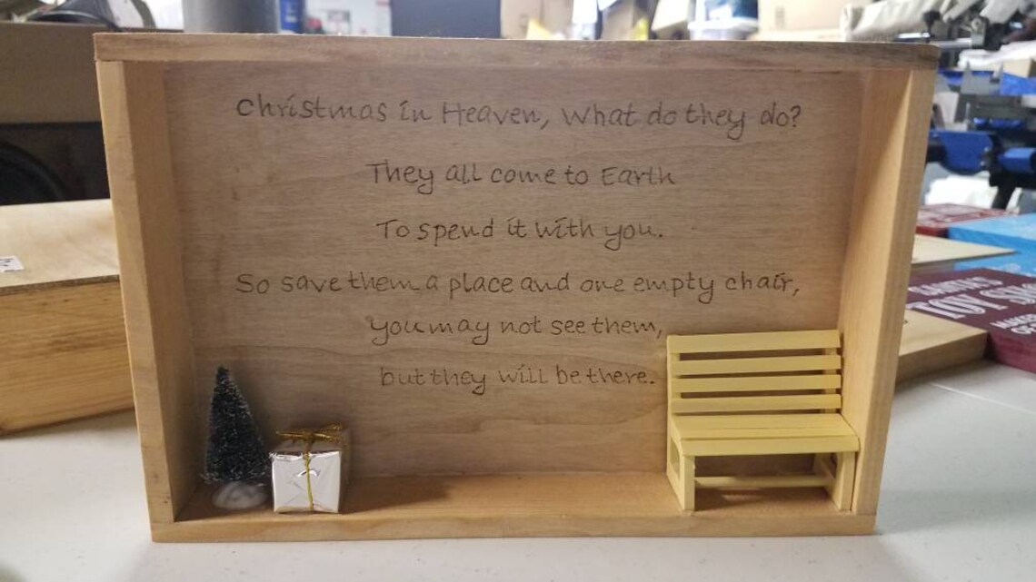 Christmas in Heaven.. Shadow Box.. Etsy