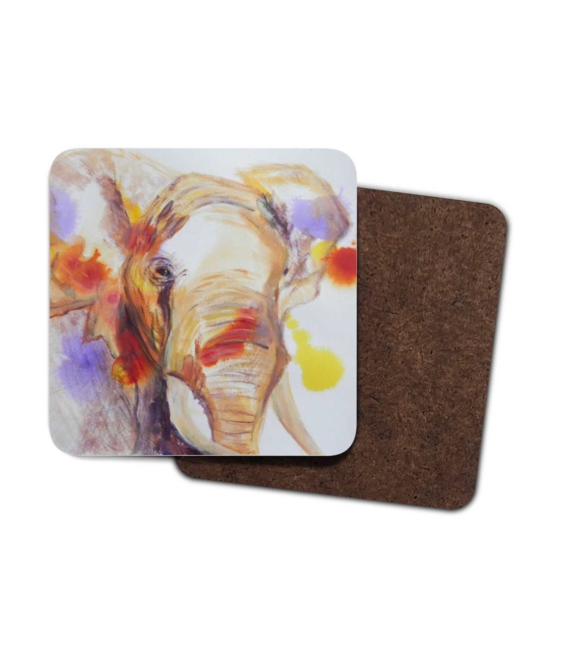 Set of 4 African elephant coasters hardboard elephant Etsy
