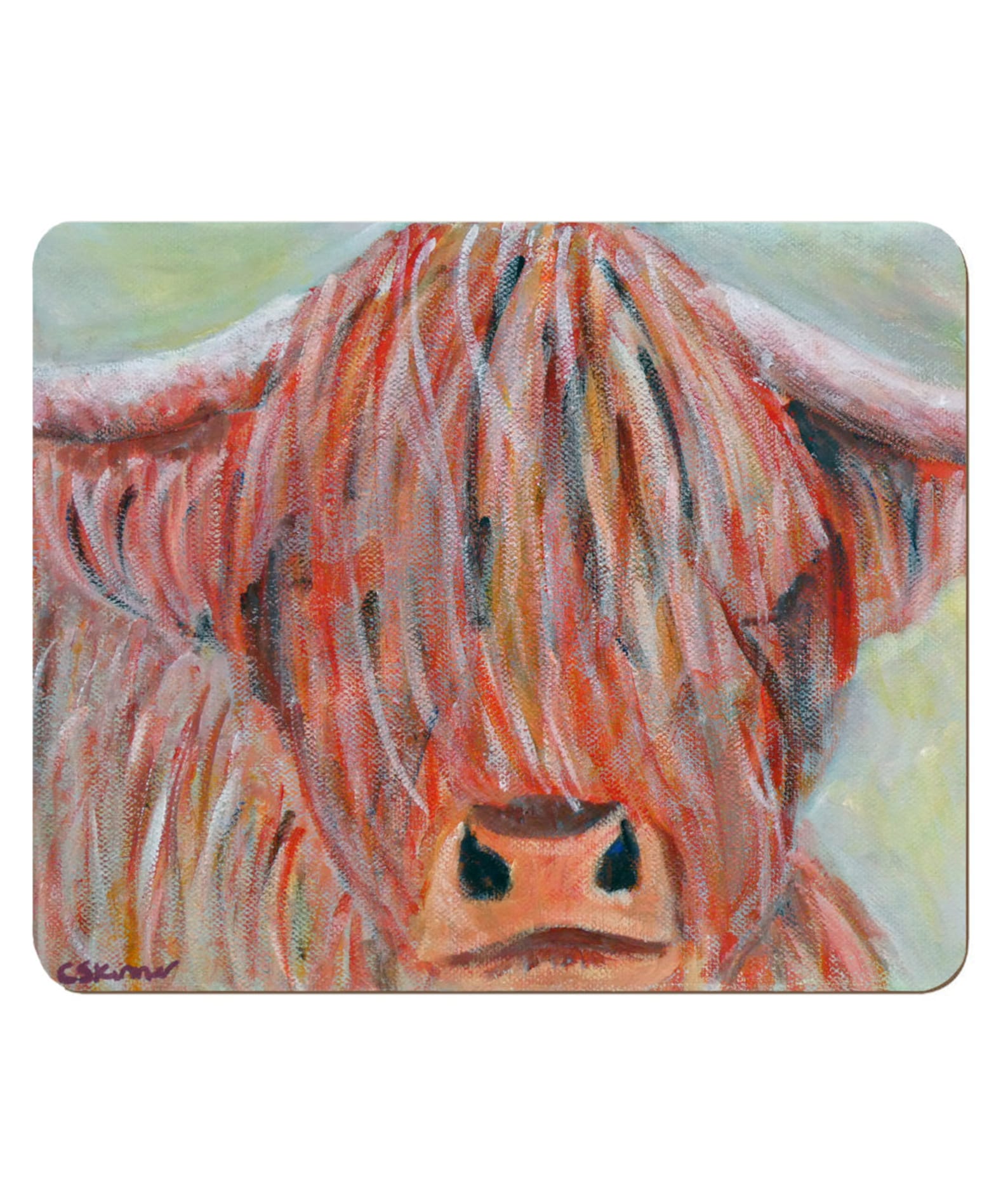 Highland Cow Table Mat Colourful Farm Animal Gift Scottish Etsy UK