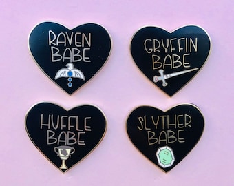 House Babe Enamel Pins - Cute, Pastel, and Unique Magical Potterhead Accessory for Collectors, Cosplayers, and Gift Buyers