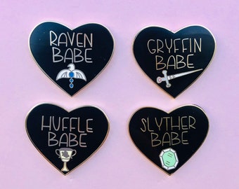 House Babe Enamel Pins - Cute, Pastel, and Unique Magical Potterhead Accessory for Collectors, Cosplayers, and Gift Buyers