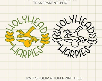 Hollyhead Harpies .png Clip Art | Holly Head Deathly Hallows | Potterhead Potter| Transparent Sublimation Printing DIY Crafting | Quidditch