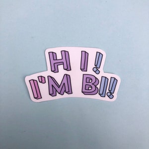 Hi I'm Bi 3 Sticker Pride - Etsy