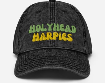 Holyhead Harpies Vintage Hat, Wizard Sport Fan Cap | Vintage Cotton Twill Cap