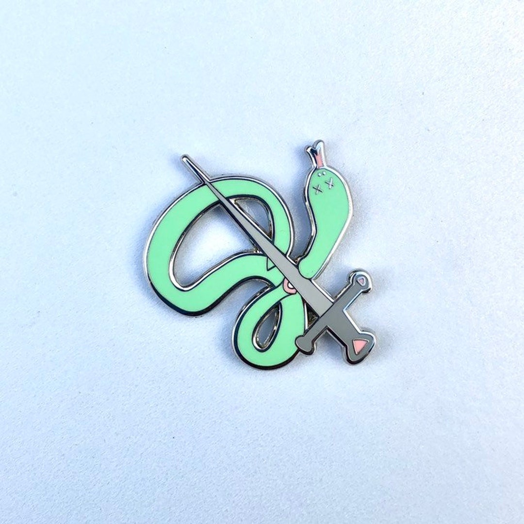 Snake Key Pin Snake Enamel Pin - Etsy