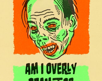 Phantom of the Opera in Therapy - Risograph print, illustration, design, limited edition 3 color riso book, small press