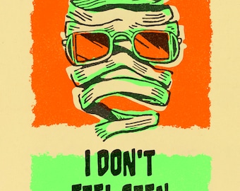 Invisible Man in Therapy - Risograph print, illustration, design, limited edition 3 color riso book, small press