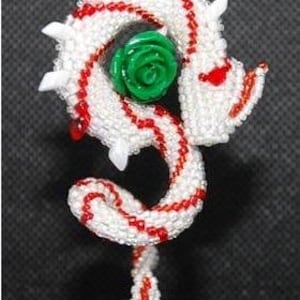 Beadwork Dragon Kit: Spiral Candy Cane Design (PDF Pattern)