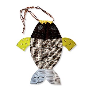 Kid's Drawstring Fish Bag- Handmade in Haiti.
