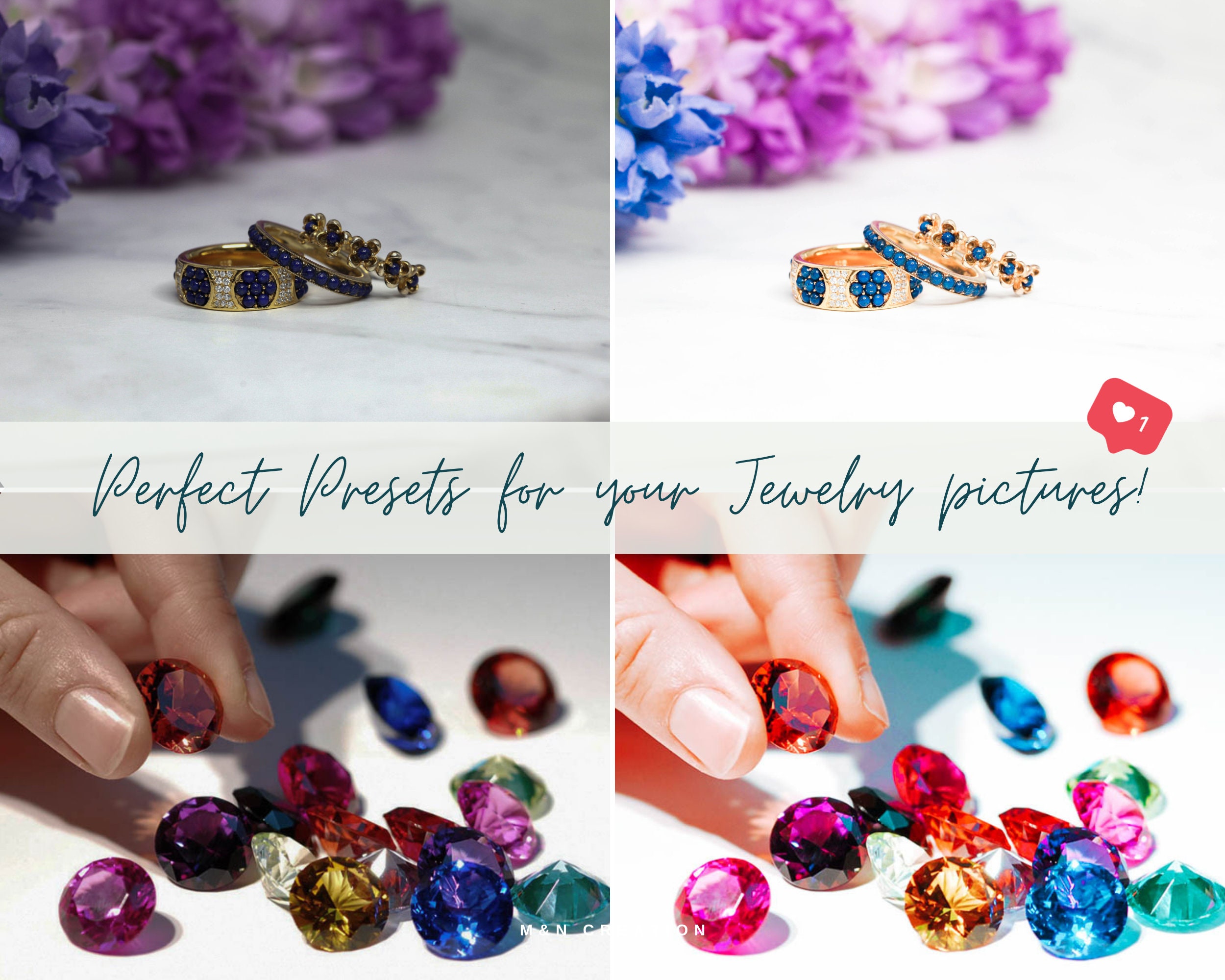 10 GEMSTONE JEWELRY Presets Lightroom Presets Products Etsy