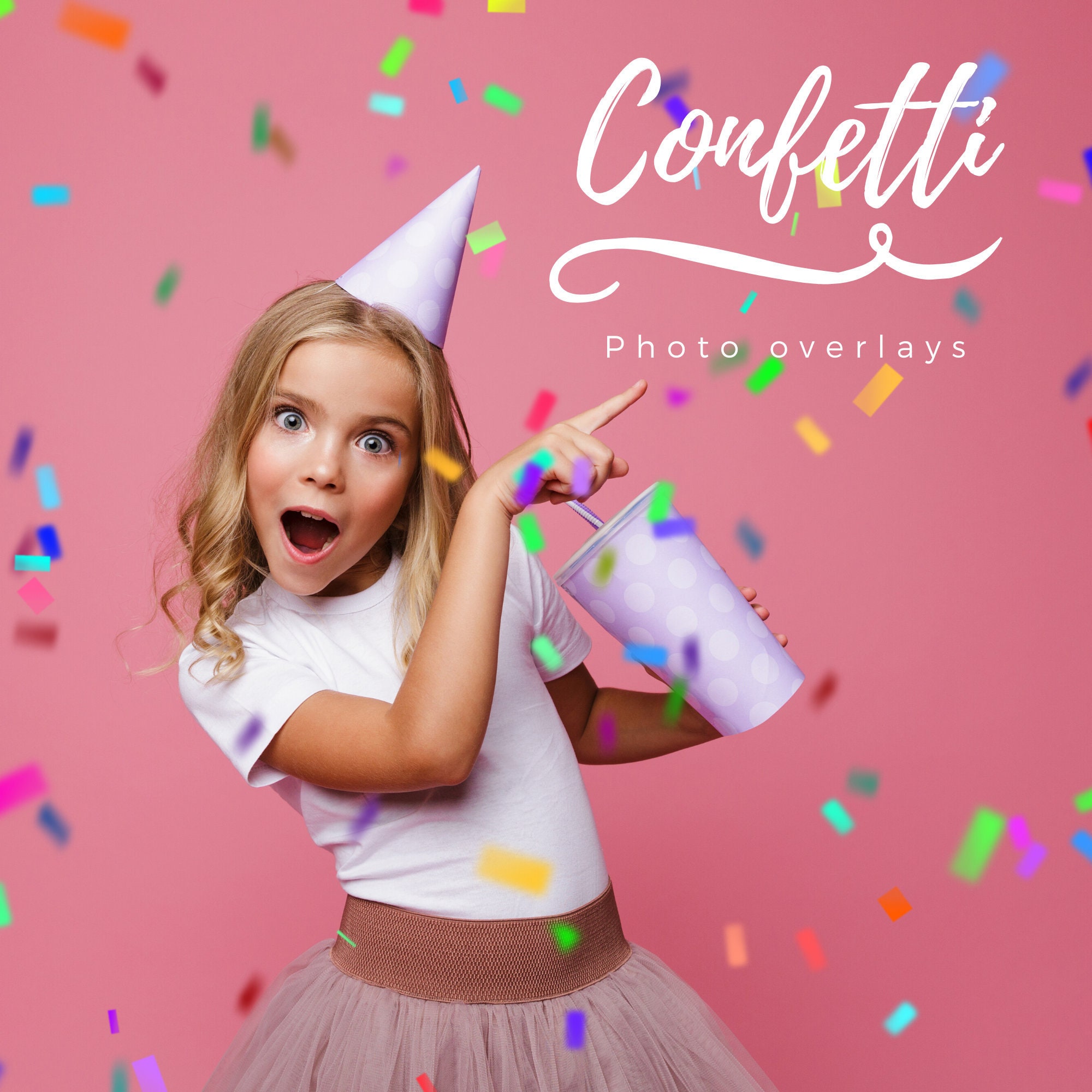 30 Confetti Overlays Overlays Wedding Birthday Etsy