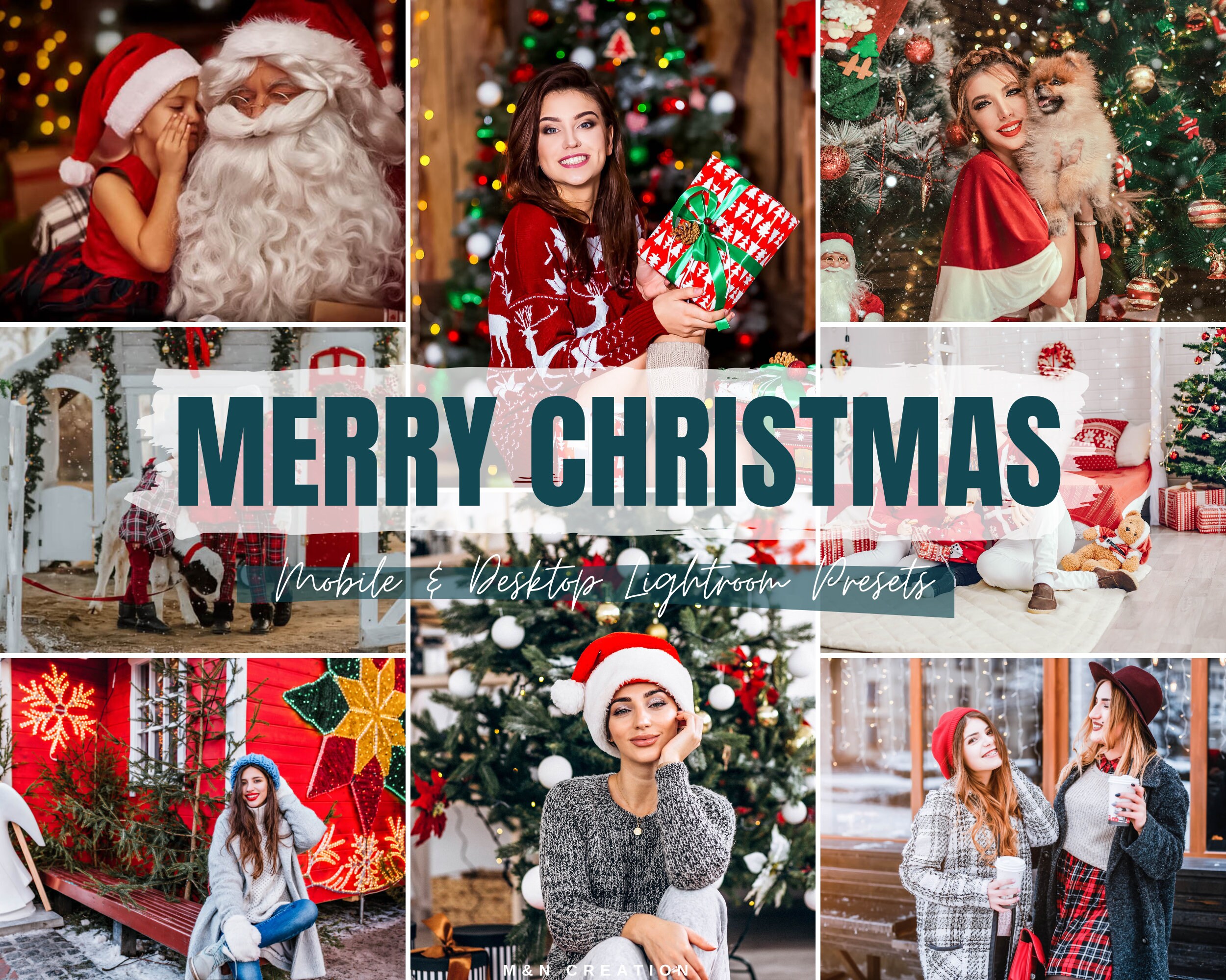 10 MERRY CHRISTMAS Presets Holiday Lightroom Presets Mobile Etsy