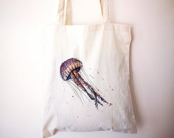 Baggage Covers Colorful Painted Jellyfish Pattern Washable Protective Case