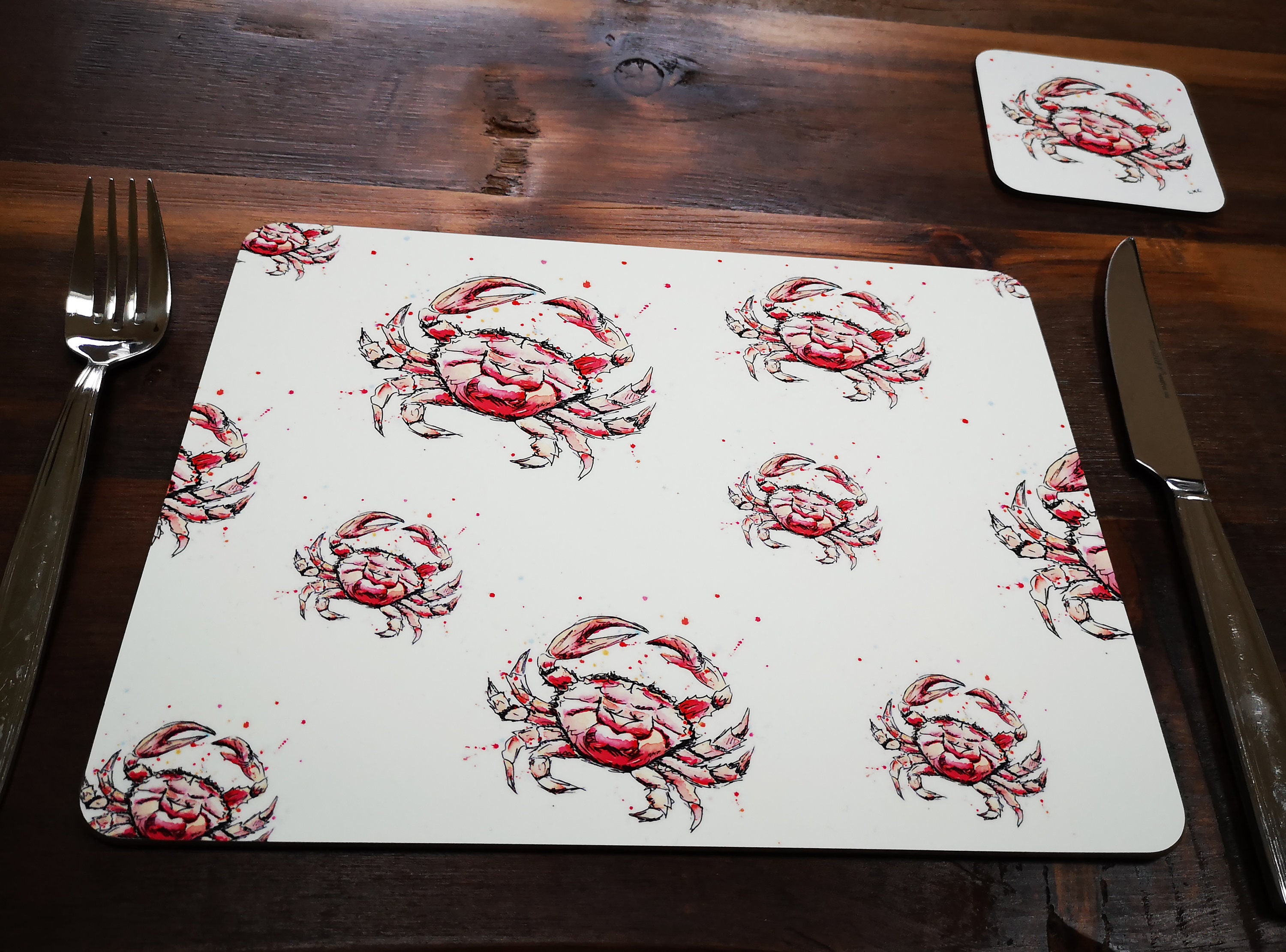 Sea life placemats and coasters seaside home wares sea life Etsy