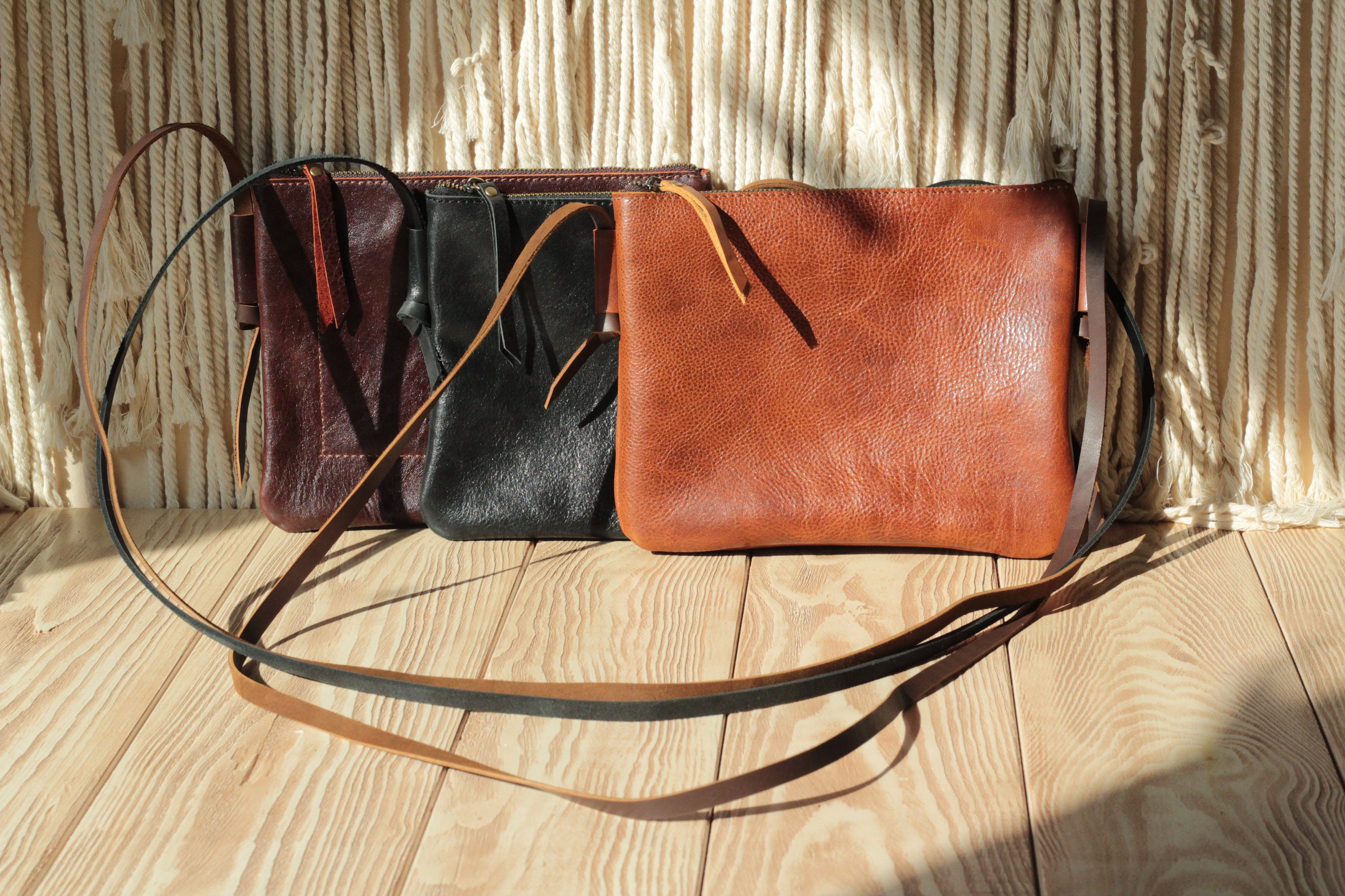 Real leather crossbody bag discount
