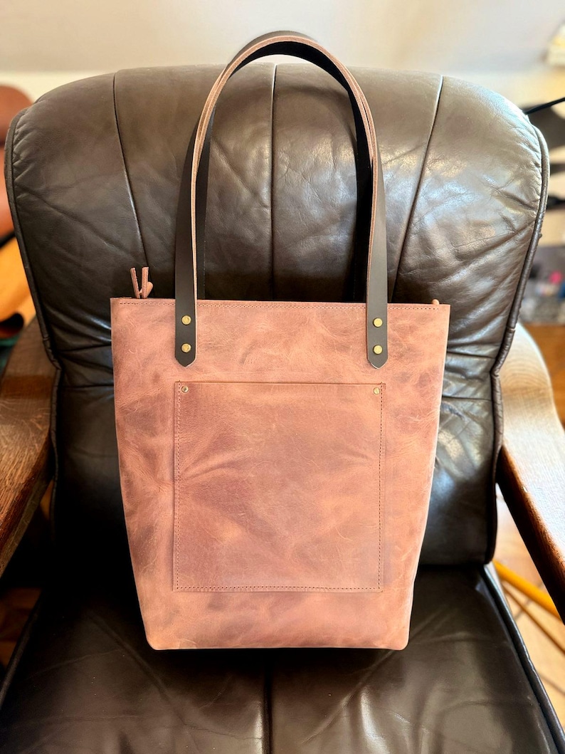 Oversized Leather Tote Bag – Extra Large Weekender, Travel Tote for Women, Big Leather Carryall, Handmade Overnight Bag image 16
