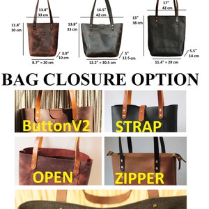 leather tote bag for women with zipper, brown leather tote bag, large leather tote bags, best leather tote bags image 5