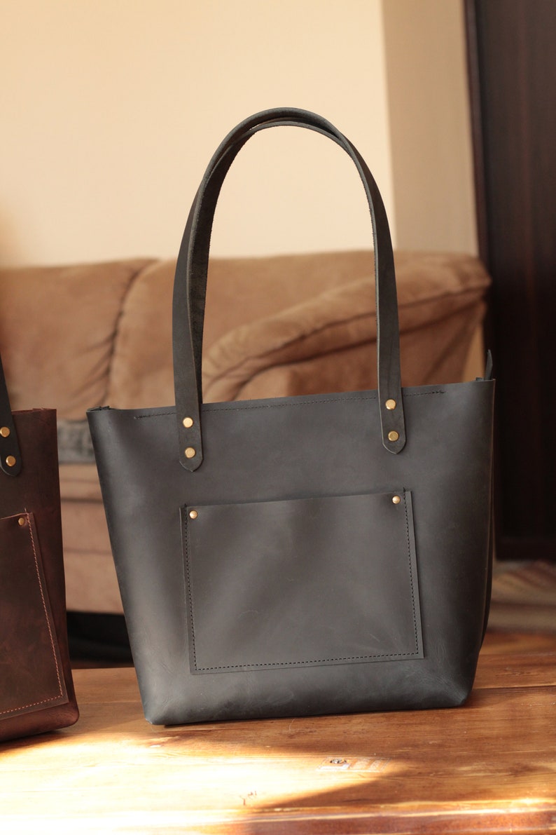 Leather Tote Bag SALE Leather Tote Leather Bag Hand Made Etsy