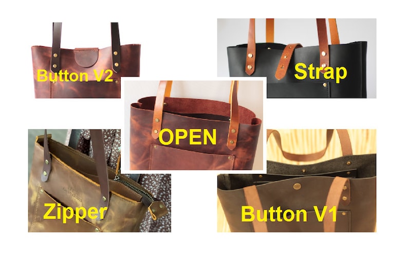 leather tote bag with zipper