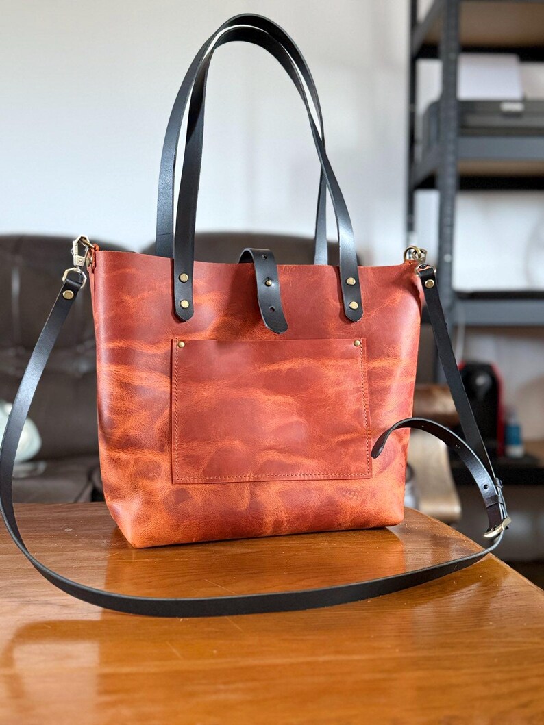 Oversized Leather Tote Bag – Extra Large Weekender, Travel Tote for Women, Big Leather Carryall, Handmade Overnight Bag image 18